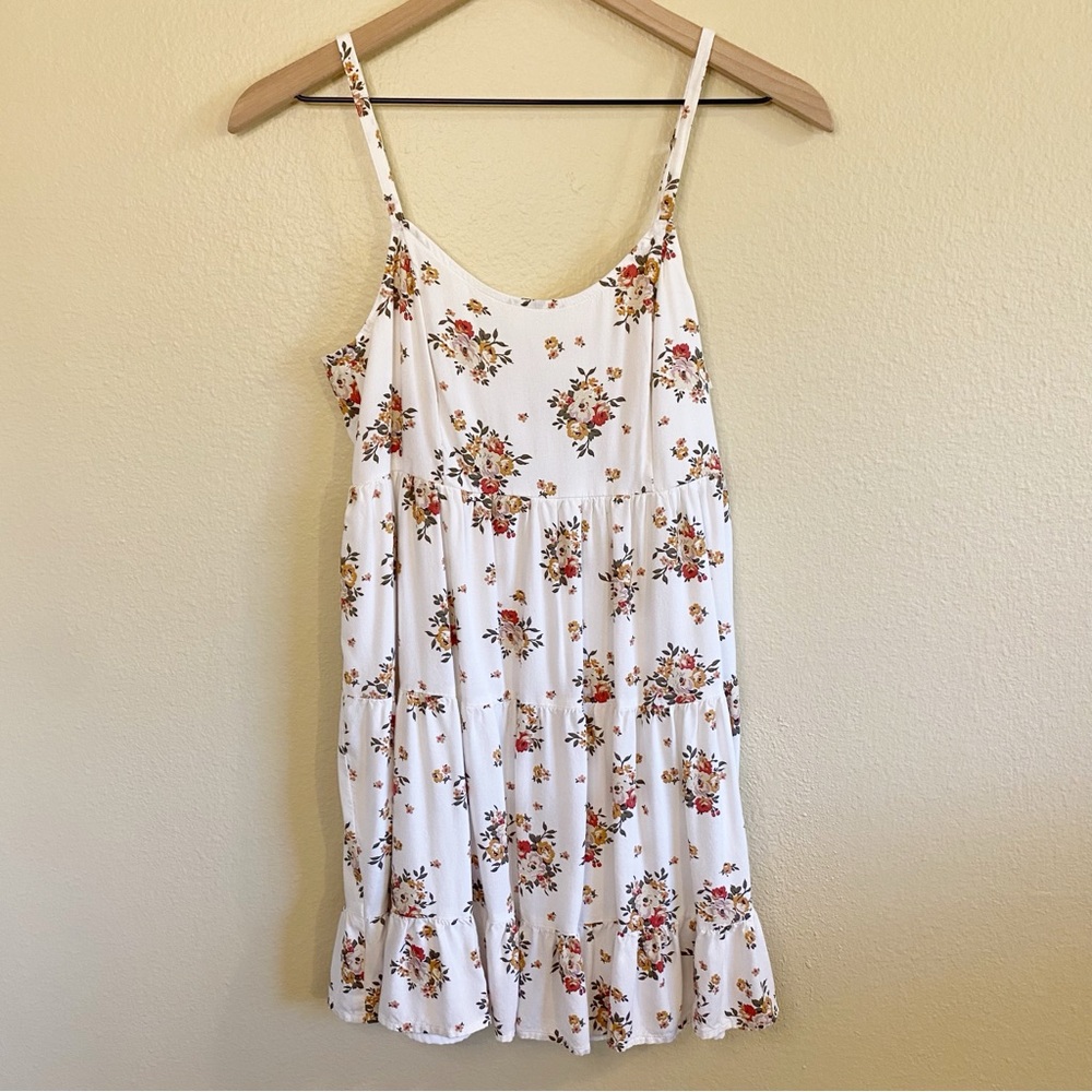 Hollister White Floral Mini Dress Size Small